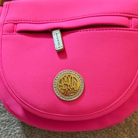Lilly Pulitzer Neoprene Bright Pink Crossbody Bag - Picture 2 of 7